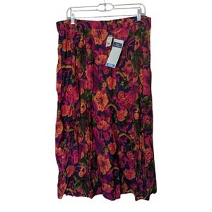 Vintage NOS Maggie McNaughton Floral Skirt 20W MSRP $44